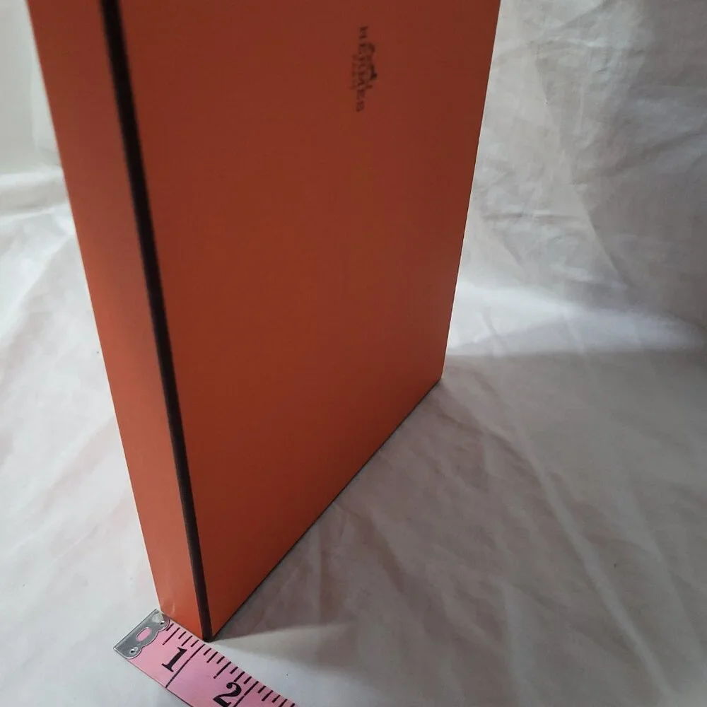 Hermes Gift Box Empty Logo Decorative Storage Organizer 14.25 x 7 x 1 in